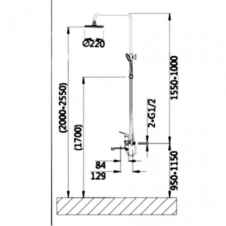 Душевая система ViEiR V063562 Хром 