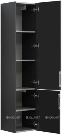 Шкаф-пенал для ванной Aquanet Алвита 35 серый антрацит 