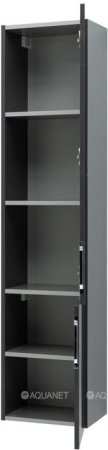 Шкаф-пенал для ванной Aquanet Алвита 35 серый антрацит 