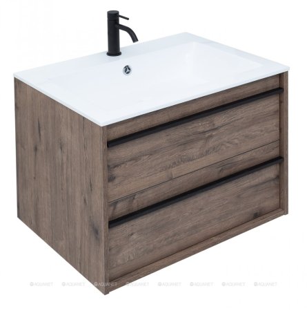 Тумба с раковиной Aquanet Lino 70 Дуб Веллингтон 
