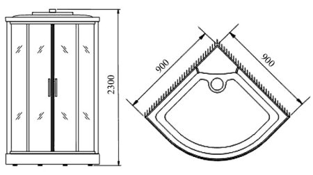 Душевая кабина Timo TL-1502 