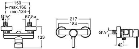 Смеситель для душа Roca Targa 5A2160C0M Хром 
