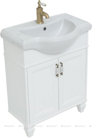Тумба с раковиной Aquanet Валенса New (Классик) 65 белый 