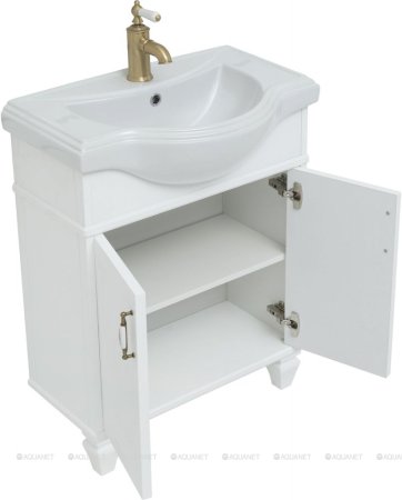 Тумба с раковиной Aquanet Валенса New (Классик) 65 белый 