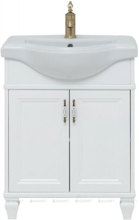 Тумба с раковиной Aquanet Валенса New (Классик) 65 белый 