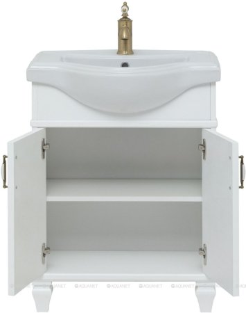 Тумба с раковиной Aquanet Валенса New (Классик) 65 белый 