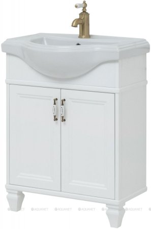 Тумба с раковиной Aquanet Валенса New (Классик) 65 белый 