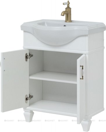 Тумба с раковиной Aquanet Валенса New (Классик) 65 белый 