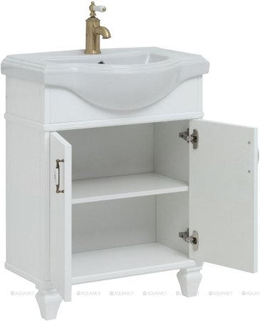 Тумба с раковиной Aquanet Валенса New (Классик) 65 белый 