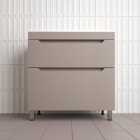 Тумба напольная Style Line "Остин" под раковину Фортуна 80 2 ящ тауп темный эмаль PLUS