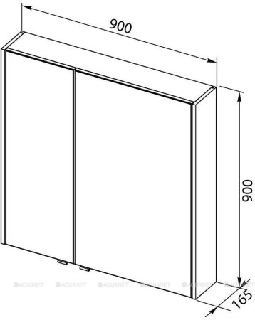 Зеркало-шкаф Aquanet Августа 90 белый 
