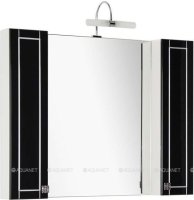 Зеркало-шкаф Aquanet Честер 105 черный/серебро