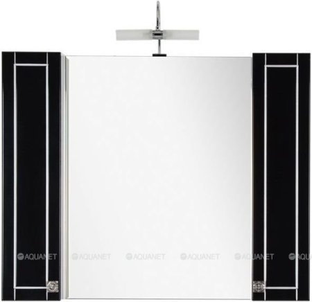 Зеркало-шкаф Aquanet Честер 105 черный/серебро 