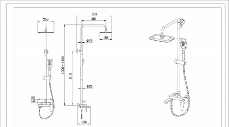 Душевая система Bravat Arden F6351385CP-A1-RUS Хром 