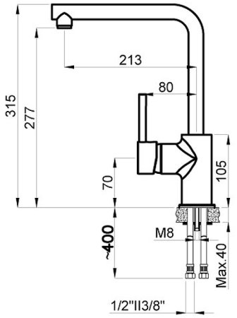 Смеситель для кухни Azario Evans AZ-15294441 Хром 