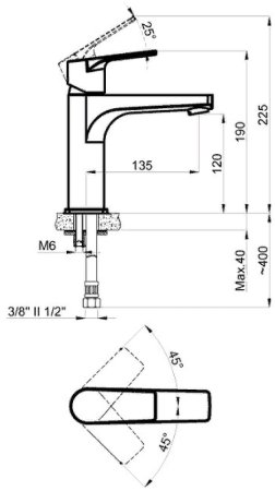 Смеситель для раковины Azario Treya AZ-156845037 Графит 