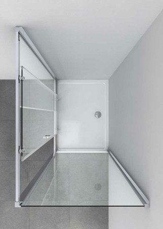 Душевой уголок Vincea Alpha 100x90 VSR-3AL9010MT профиль Хром стекло текстурное 