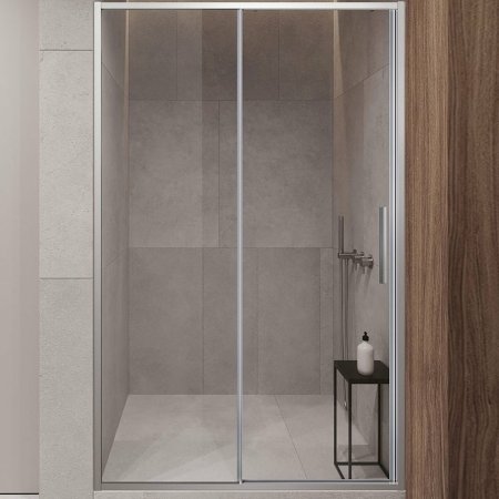 Душевая дверь Vincea Slim-U 130 VDS-2SU130CL профиль Хром стекло прозрачное 