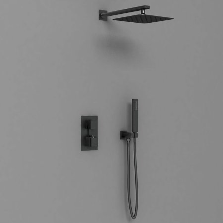 Душевая система Vincea VSFW-102TMB с термостатом Черная матовая 