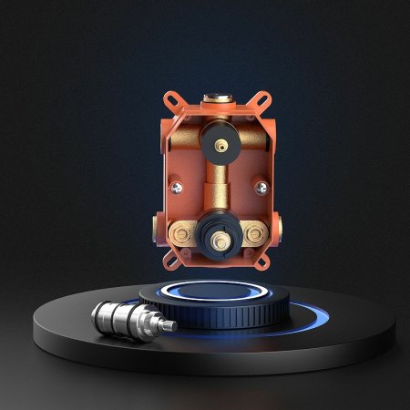 Душевая система Vincea VSFW-102TMB с термостатом Черная матовая 