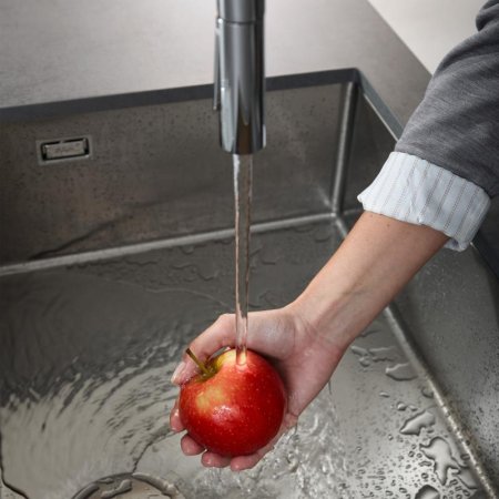 Смеситель Hansgrohe Aquno Select M81 73837000 для кухонной мойки, хром 