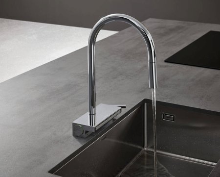 Смеситель Hansgrohe Aquno Select M81 73837000 для кухонной мойки, хром 