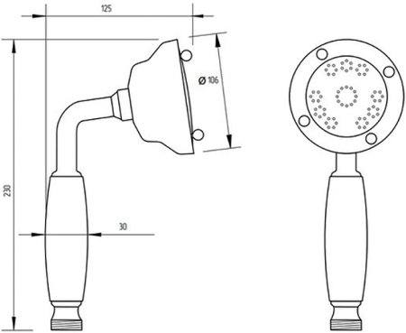Ручной душ Migliore Ricambi 20009 Бронза 