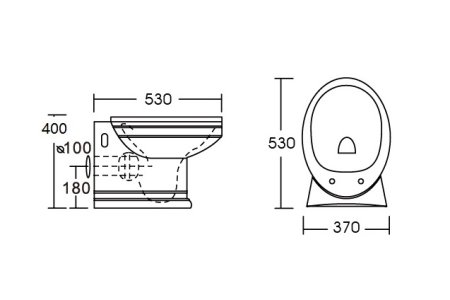 Унитаз приставной CeramaLux 4291 