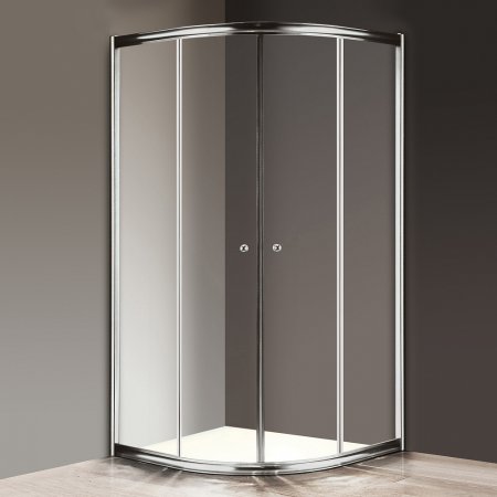 Душевой уголок Cezares Giubileo-R2-100 прозрачное стекло, хром 
