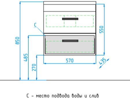 Тумба под раковину Style Line Лотос Plus 60 ЛС-00002303 подвесная Сосна лофт 