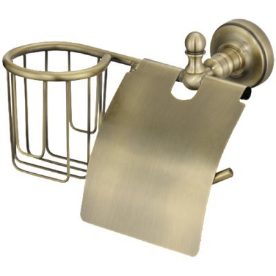 Настенный держатель для освежителя и т/бумаги с крышкой GANZER GZ-R 31031D бронза 