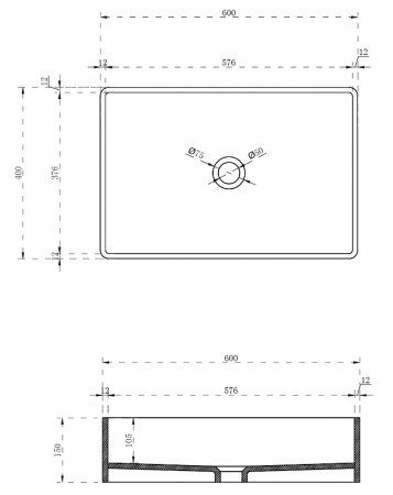 Раковина-чаша Abber Kristall 60 AT2803Opal Коричневая 