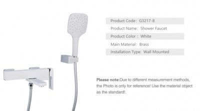 Смеситель для ванны Gappo G17-8 G3217-8 Белый Хром 