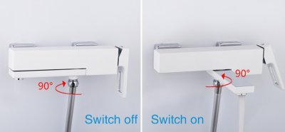 Смеситель для ванны Gappo G17-8 G3217-8 Белый Хром 