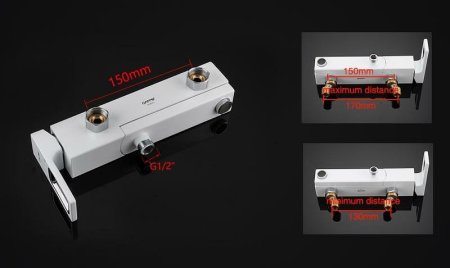 Смеситель для ванны Gappo G17-8 G3217-8 Белый Хром 