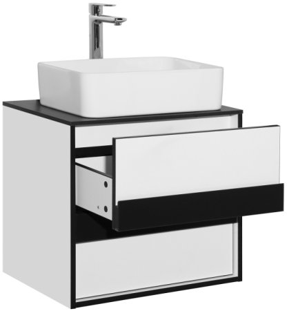 Тумба с раковиной Style Line Амстердам 60 ЛС-000010040 подвесная Белая матовая 