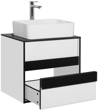 Тумба с раковиной Style Line Амстердам 60 ЛС-000010040 подвесная Белая матовая 