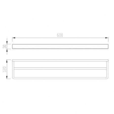 Полотенцедержатель Abber Westen AA1756 двойной Хром 