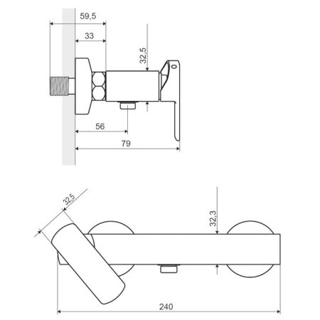 Смеситель Excellent Pride AREX.4008CR для душа 