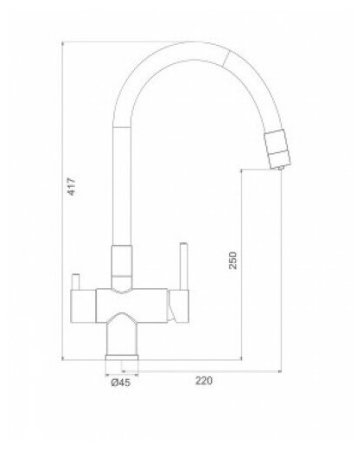 Смеситель для кухни Gappo G4398-36 Черный матовый 