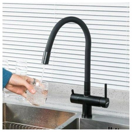 Смеситель для кухни Gappo G4398-36 Черный матовый 