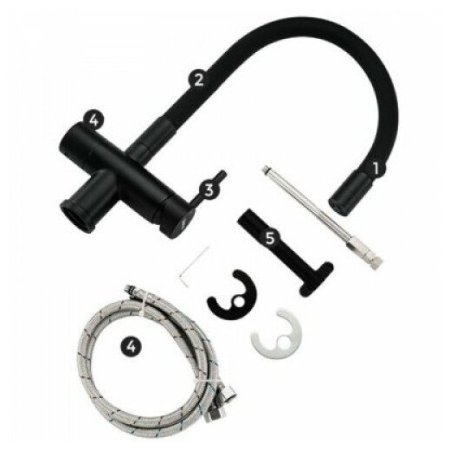 Смеситель для кухни Gappo G4398-36 Черный матовый 