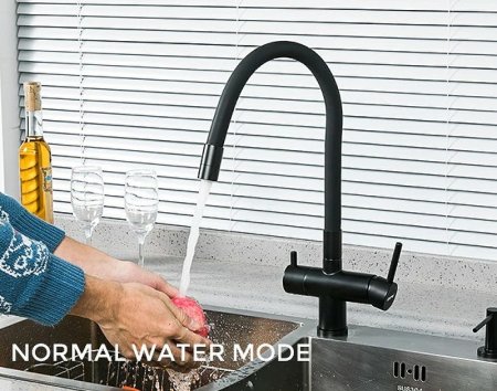 Смеситель для кухни Gappo G4398-36 Черный матовый 