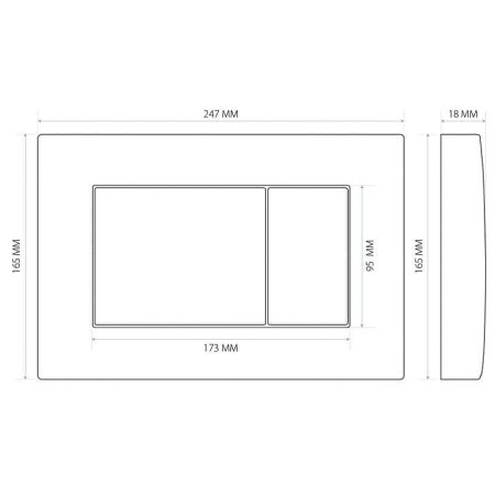 Система инсталляции для унитазов Berges Wasserhaus Atom 410 с кнопкой, черный 