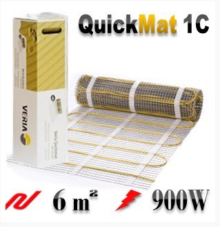 Теплый пол Veria Quickmat 150 1С - 6,0 м.кв. 