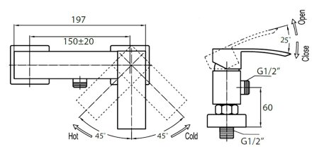 Смеситель Cezares Quattro C D-01 для душа 