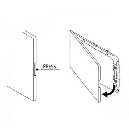 Кнопка смыва OLI Narrow Olipure 148302 матовый хром 