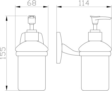Дозатор мыла WONZON & WOGHAND, Хром (WW-1401) 