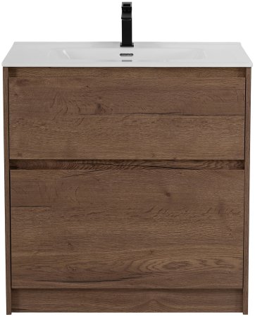 Тумба с раковиной BelBagno KRAFT-1000-2C-PIA-RT Rovere Tabacco 