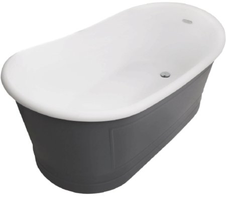 Акриловая ванна BelBagno BB32-CF36 168х90 Серая 